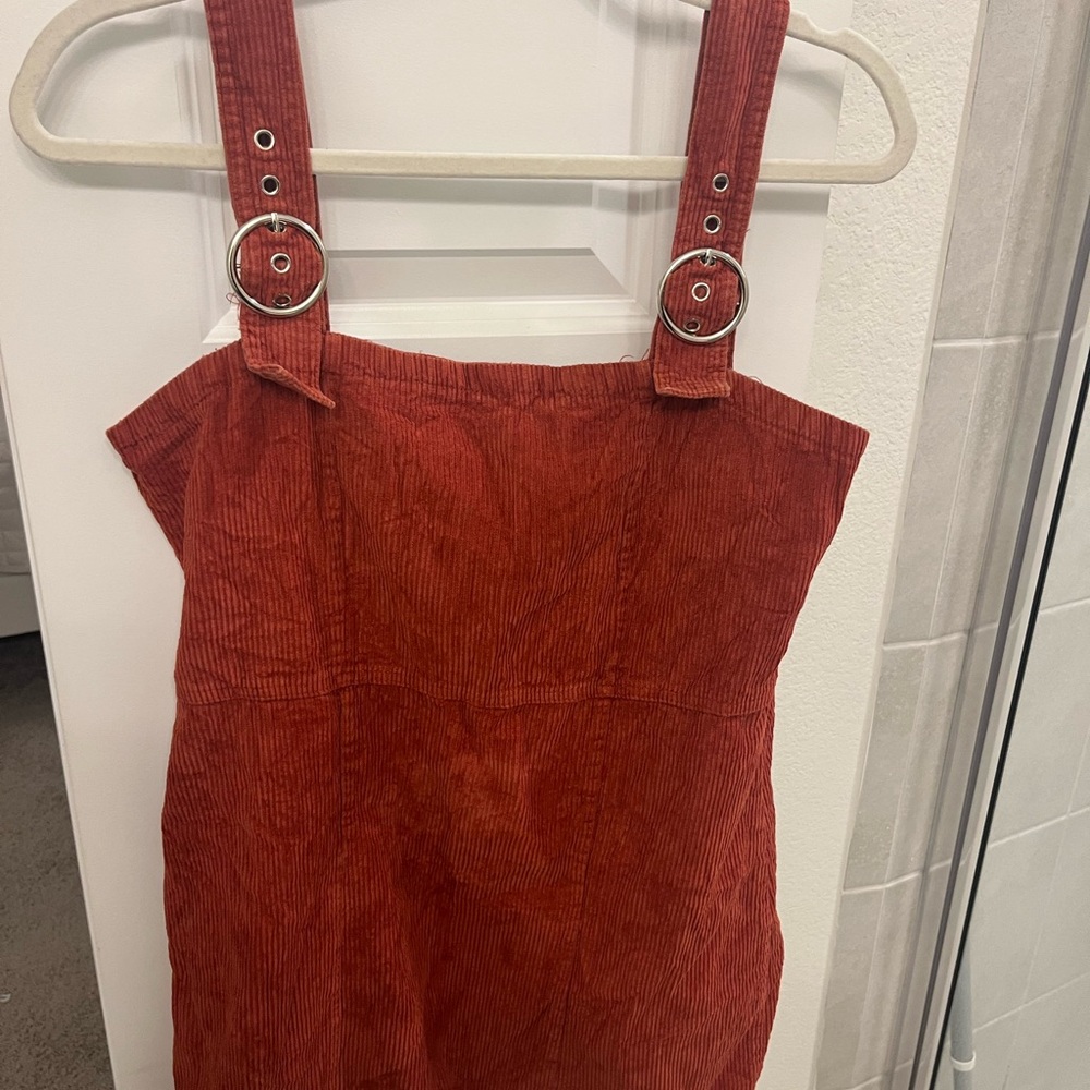 Justify Rust Corduroy Mini Dress